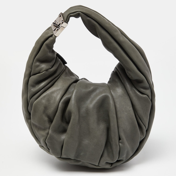 Marni Handbags - Marni Grey Pleated Leather Hobo